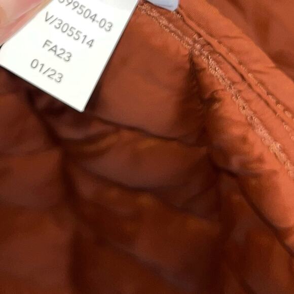 Athleta Quilted Vest In Warm Rust Women’s Size Small - Picture 10 of 11